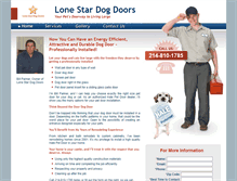 Tablet Screenshot of lonestardogdoors.com